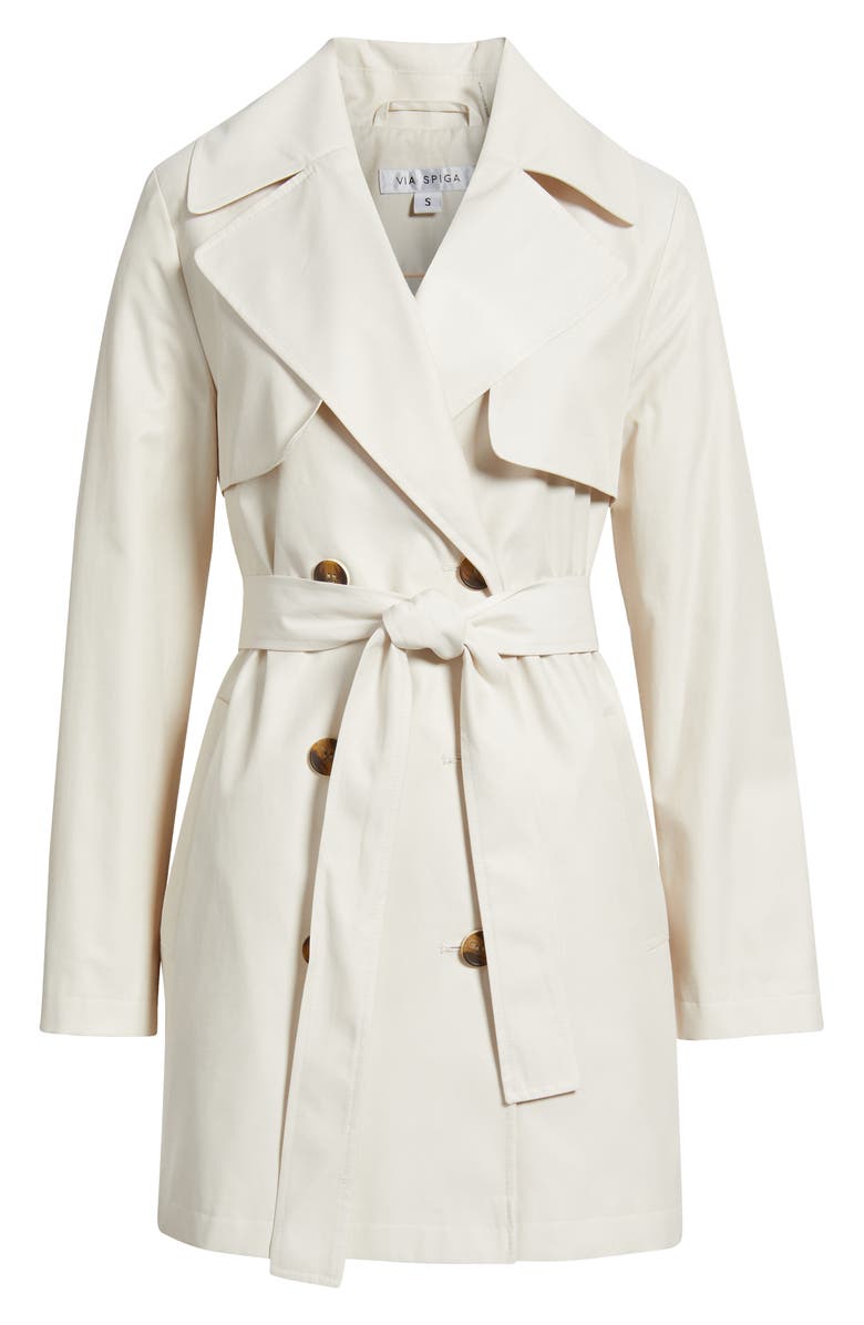 Via Spiga Water Resistant Cotton Blend Trench Coat, Main, color, 