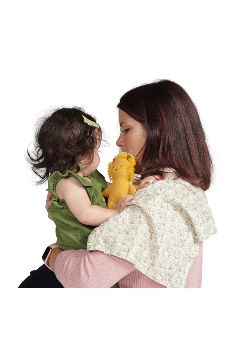 Embroidered Plush Lion Baby Rattle, Alternate, color, Yellow