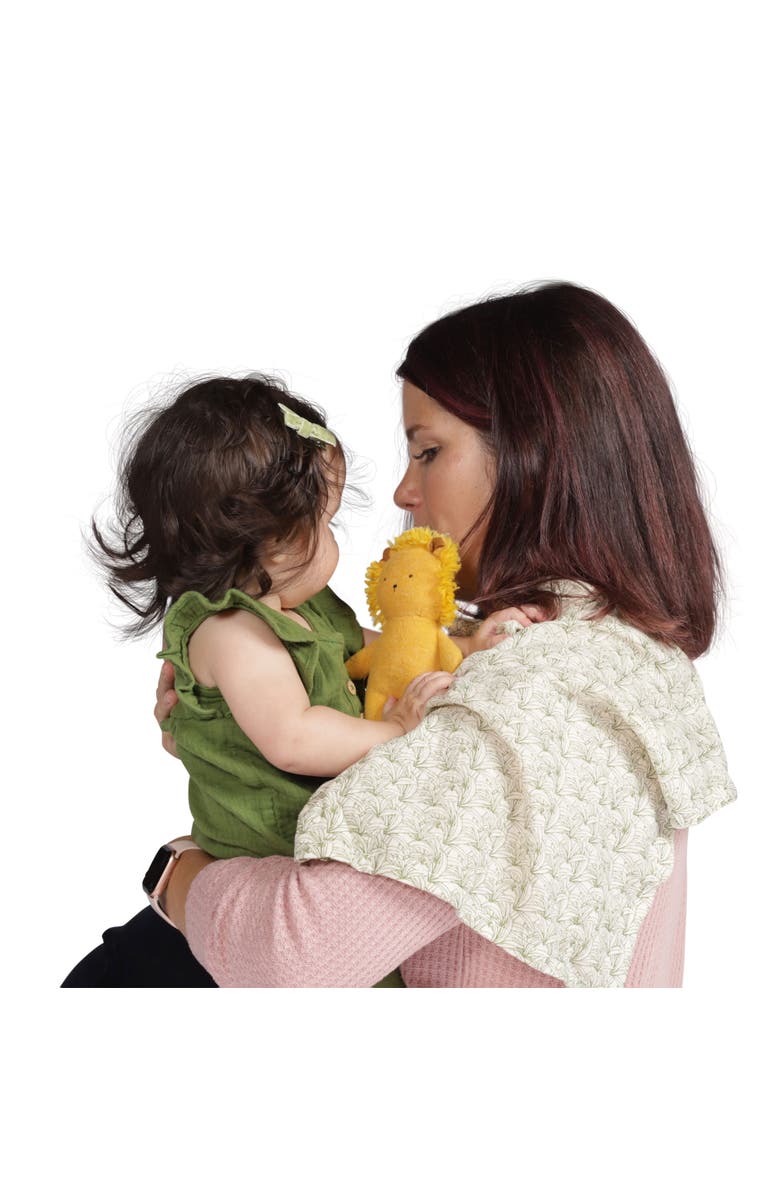 Manhattan Toy Company Embroidered Plush Lion Baby Rattle, Alternate, color, Yellow