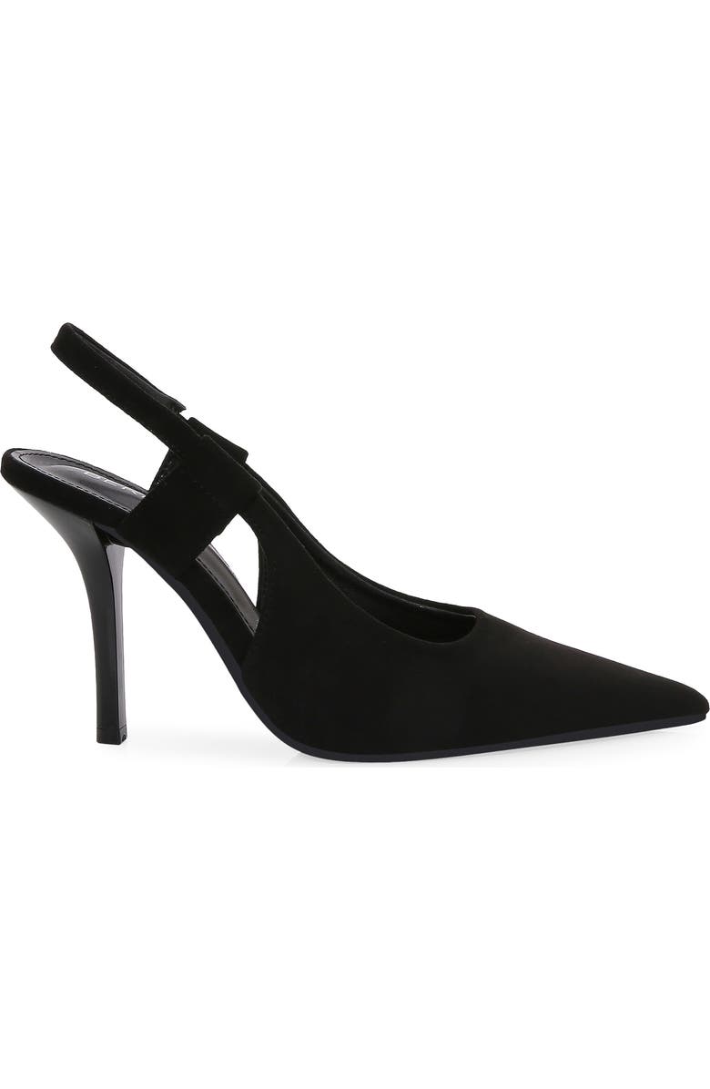 BERNESS Faux Suede Slingback Stiletto Pump, Alternate, color, Black