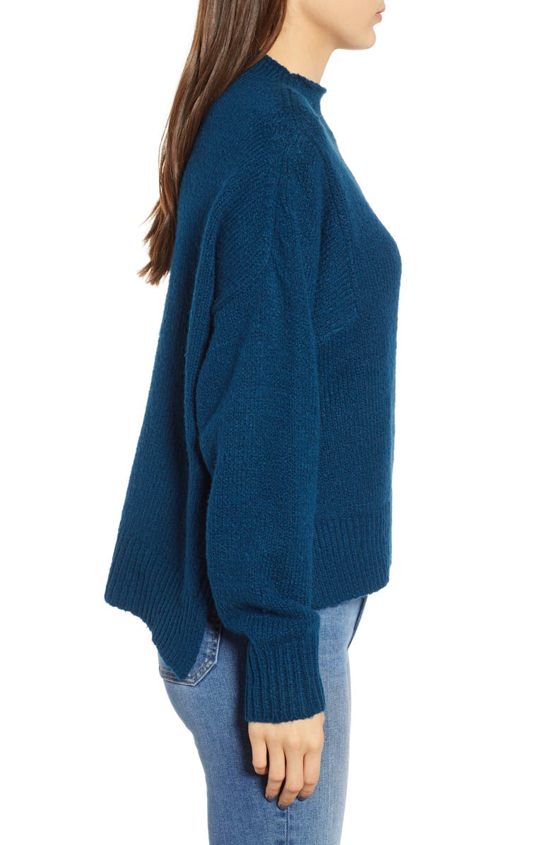 Leith Fuzzy Side Slit Sweater, Alternate, color,