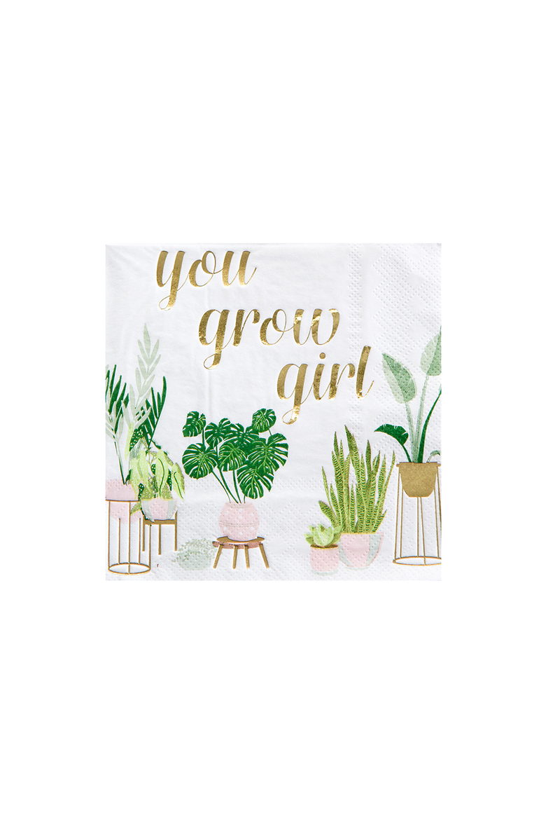 "You Grow Girl" Cocktail Napkins, Main, color, Assorted Pre-Pack