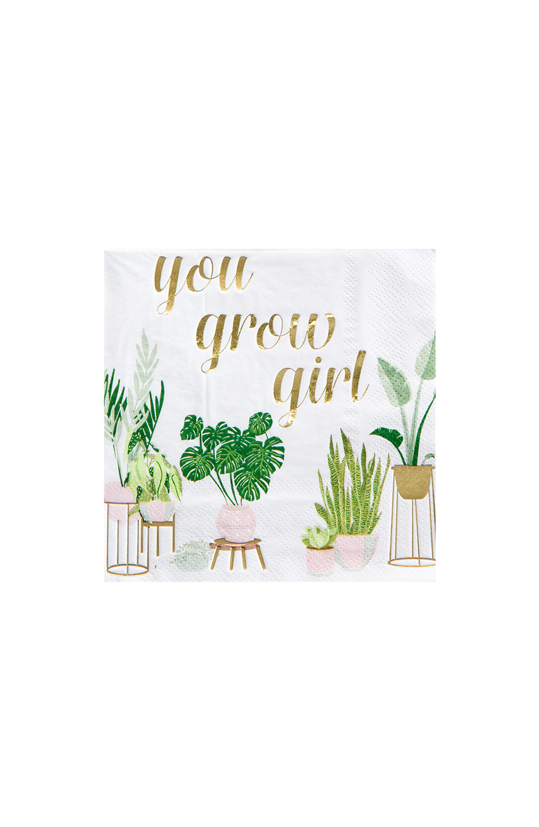 Jollity & Co "You Grow Girl" Cocktail Napkins, Main, color, Assorted Pre-Pack