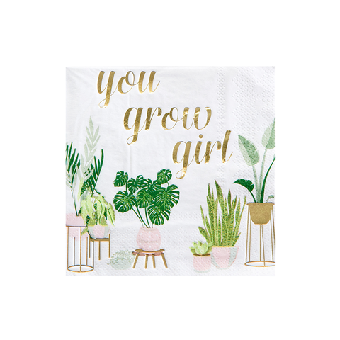 "You Grow Girl" Cocktail Napkins