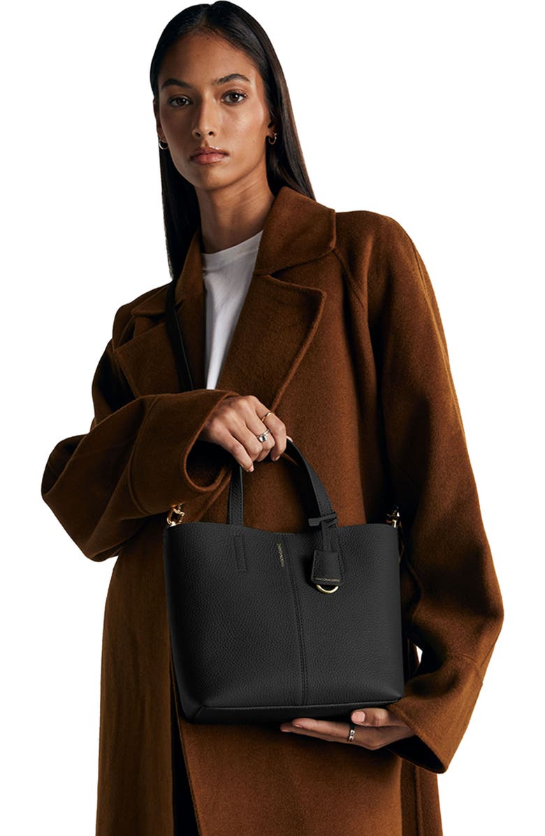 MAISON de SABRÉ Small Leather Soft Tote, Alternate, color, Rouge Noir