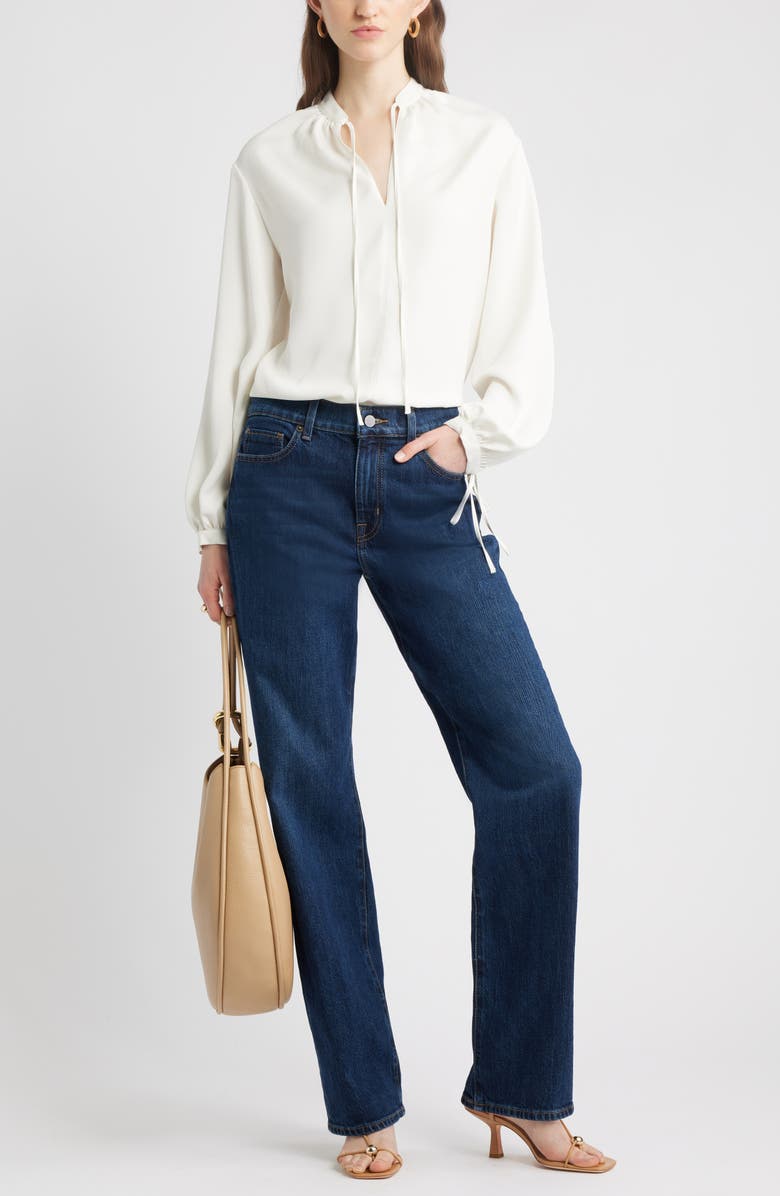 Nordstrom High Waist Straight Leg Jeans, Alternate, color, Elliot Wash