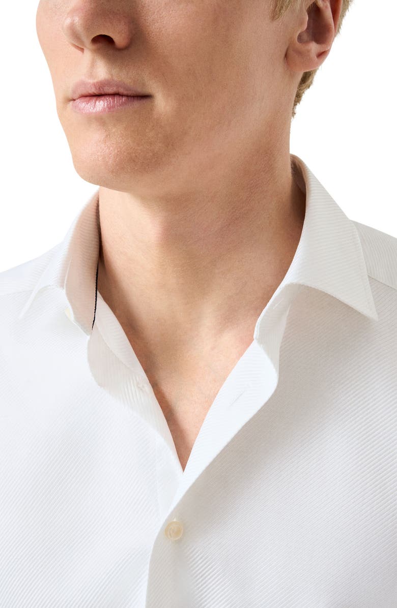 Eton Contemporary Fit Textured Stripe Cotton Dress Shirt, Alternate, color,