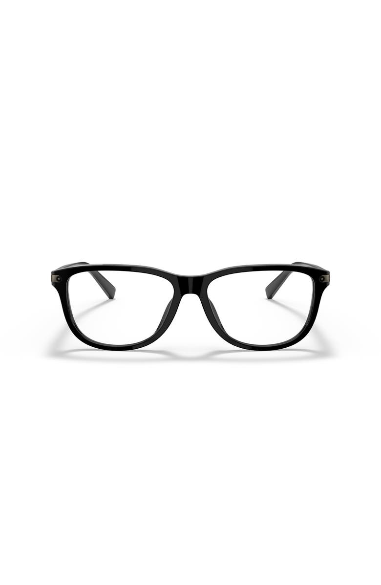 COACH 58mm Rectangle optical glasses, Alternate, color, Black