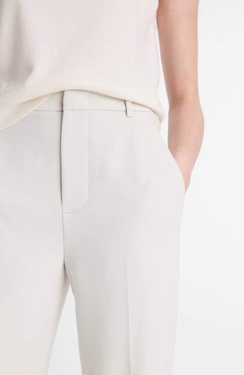 Vince High-waisted Cotton Trousers In Sand