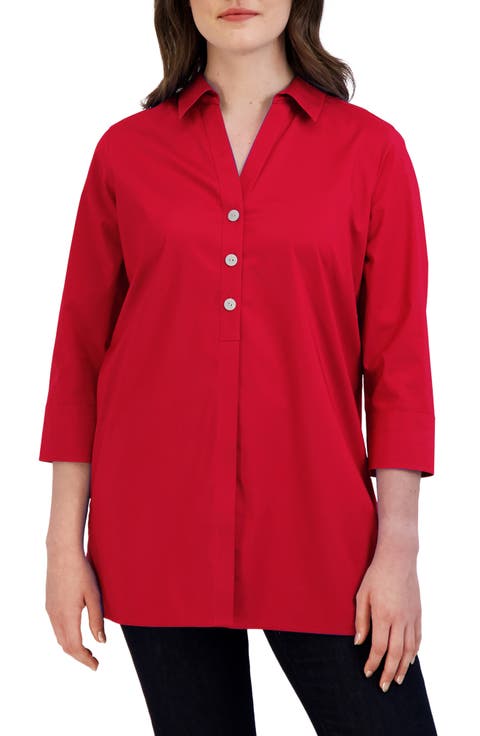 Pamela Stretch Button-Up Tunic