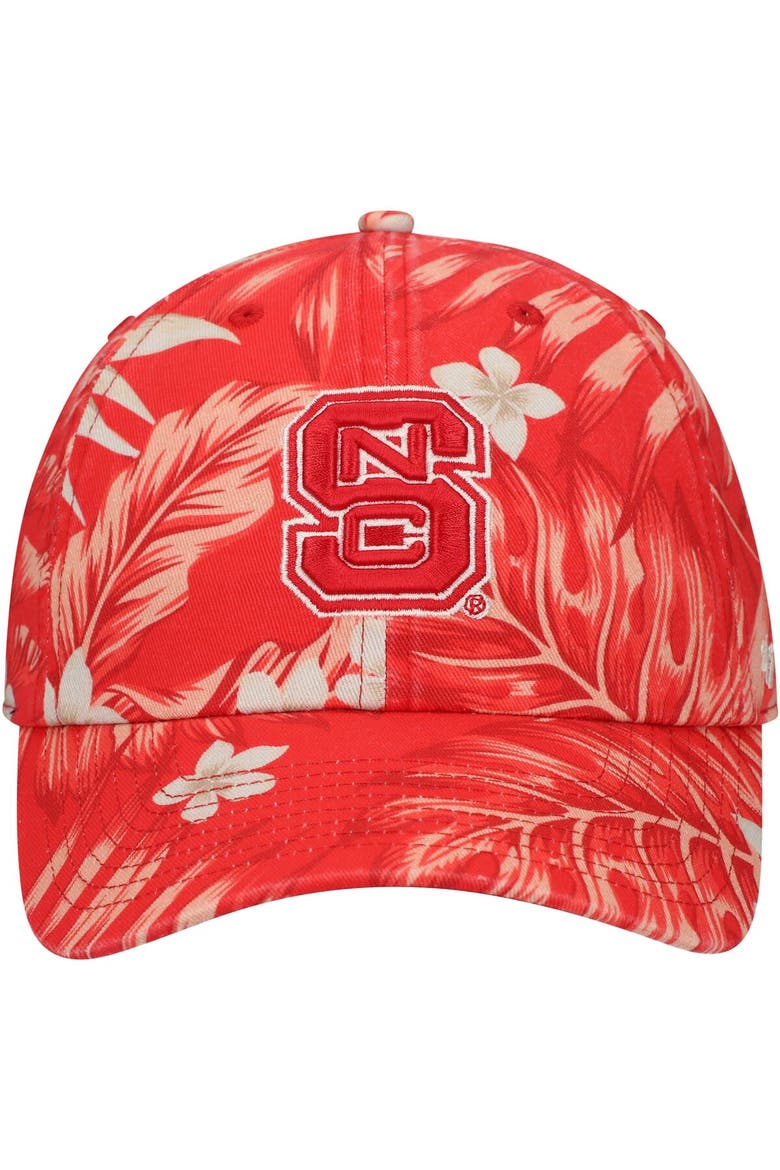 Men's '47 Red NC State Wolfpack Tropicalia Clean Up Adjustable Hat, Alternate, color, Red