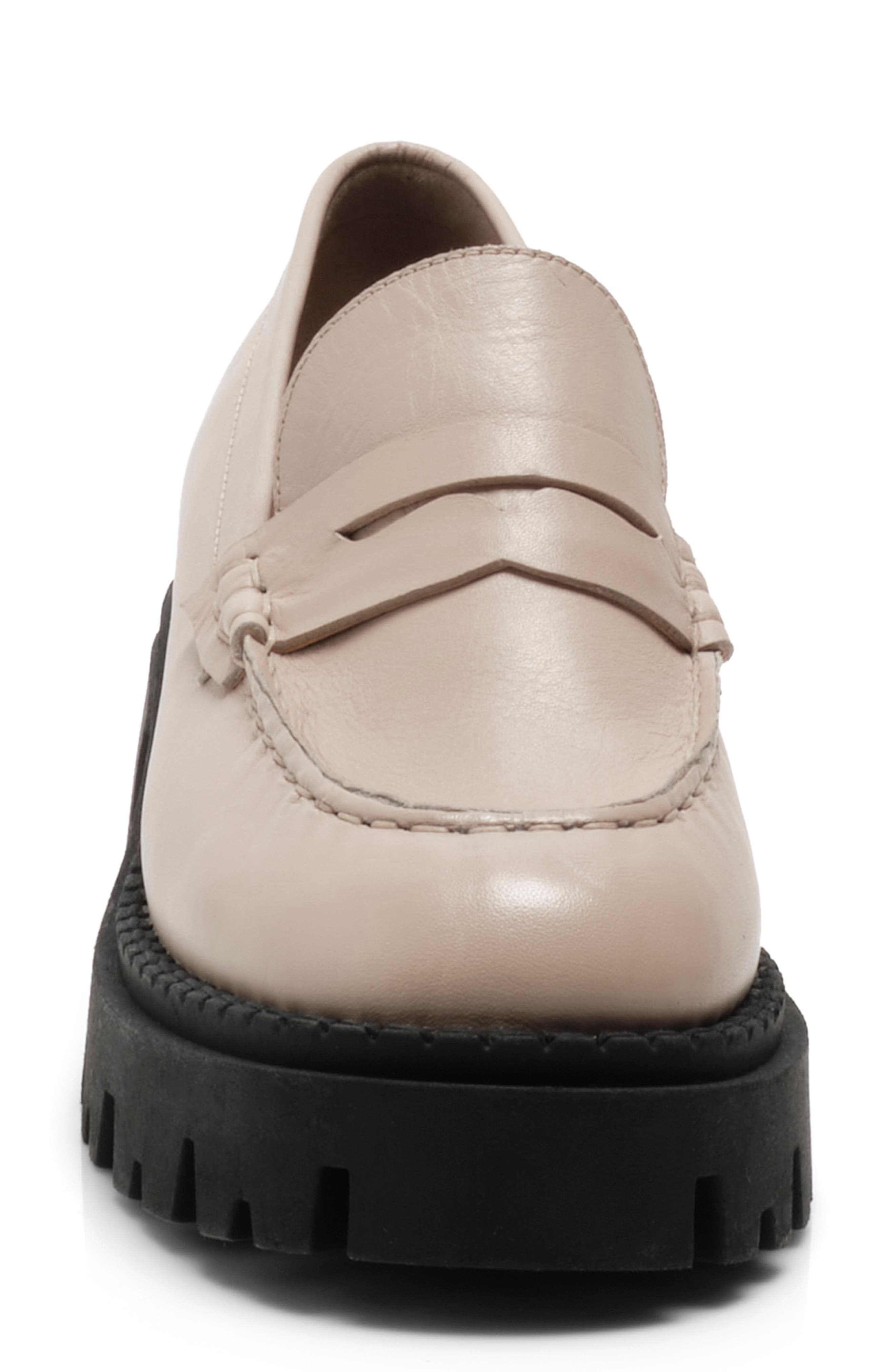 Lyra Lug Sole Loafer, Alternate, color, PEARL SAND