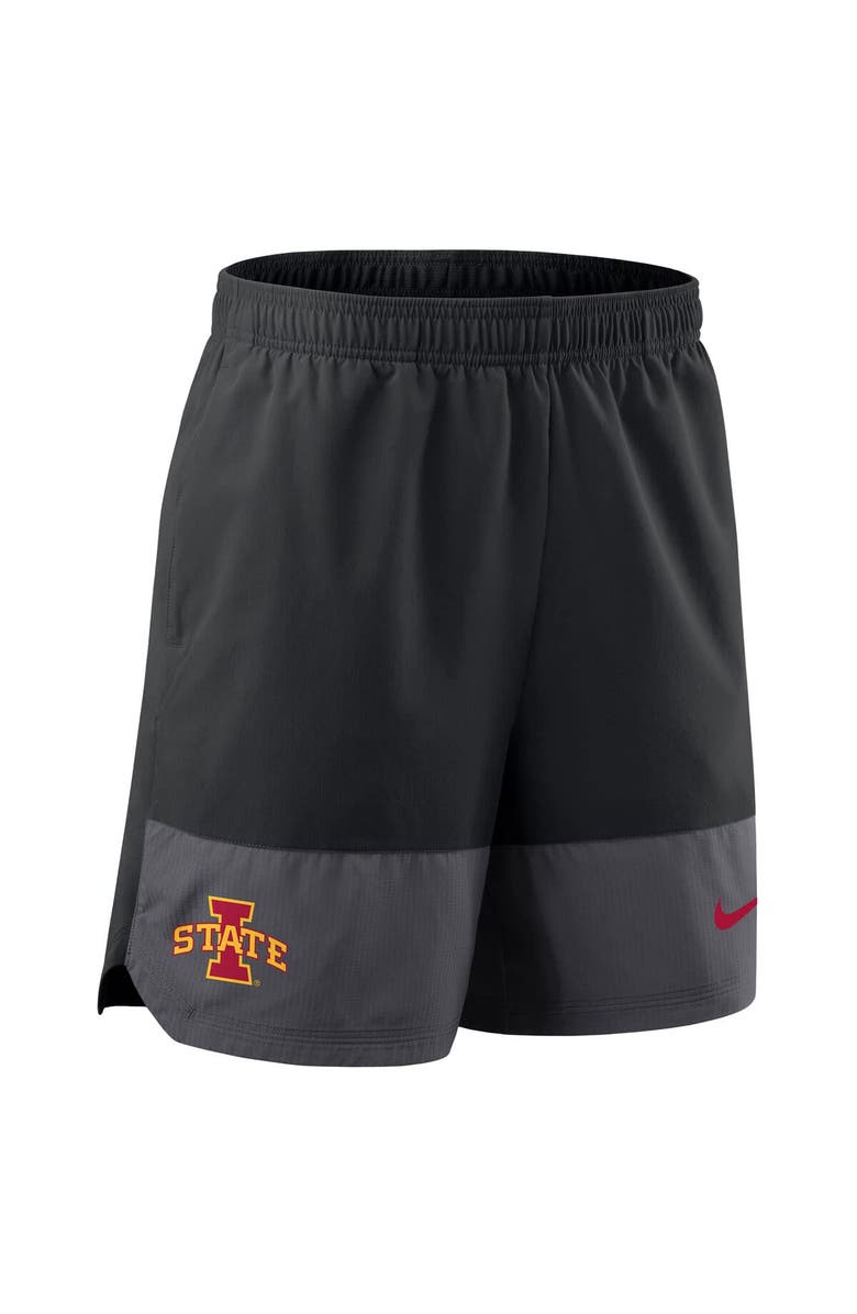 Nike Men's Nike Black Iowa State Cyclones 2025 Sideline Performance Shorts, Alternate, color, Black