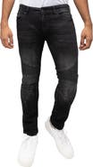 XRAY Raw X Distressed Moto Slim Jeans