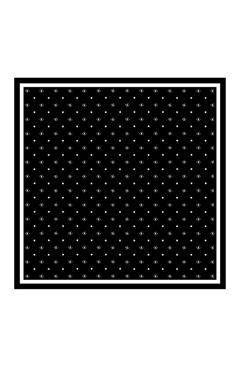 SILKSILKY Pure Silk Impression Square Scarf, Main, color, Black