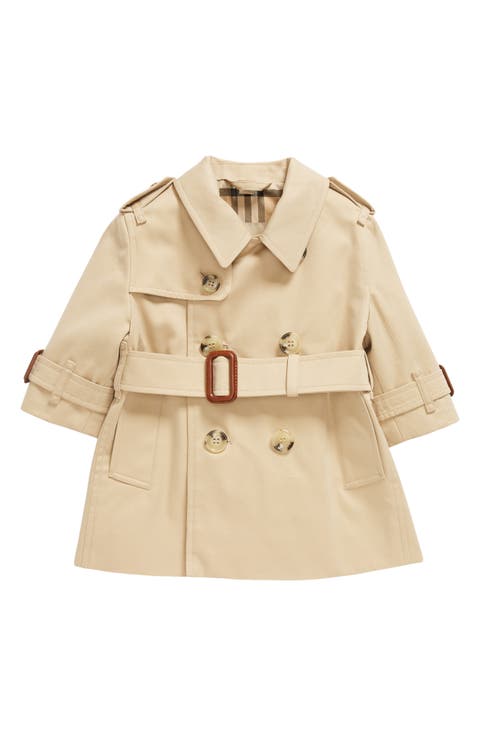 Girls' Gabardine Trench Coat