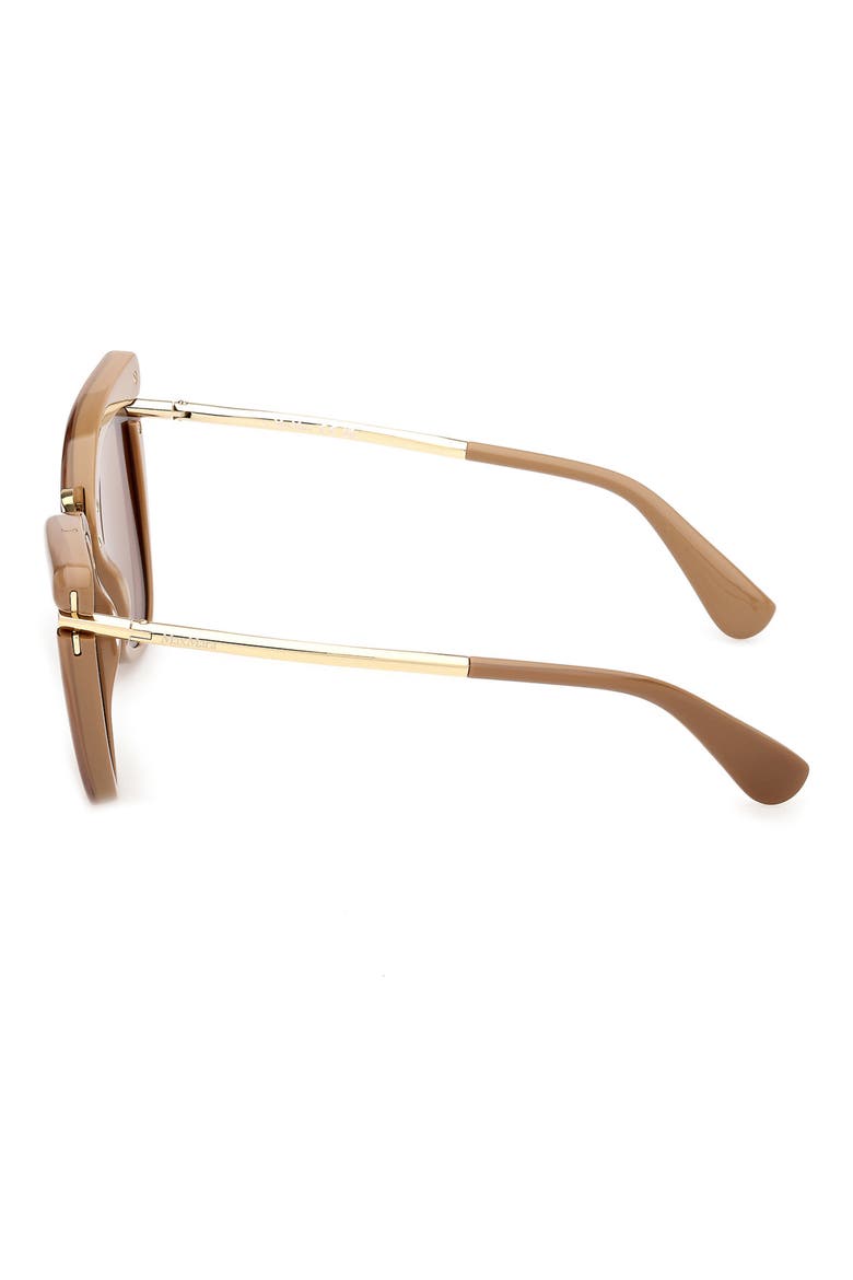 55mm Cat Eye Sunglasses, Alternate, color, CAMEL / RUTHENIUM / SMOKE