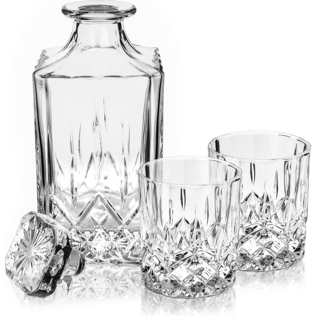 Viski Admiral Crystal 3-Piece Decanter & Tumbler Set in Clear  product