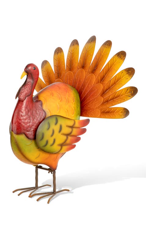 Thanksgiving Metal Turkey Porch Decor