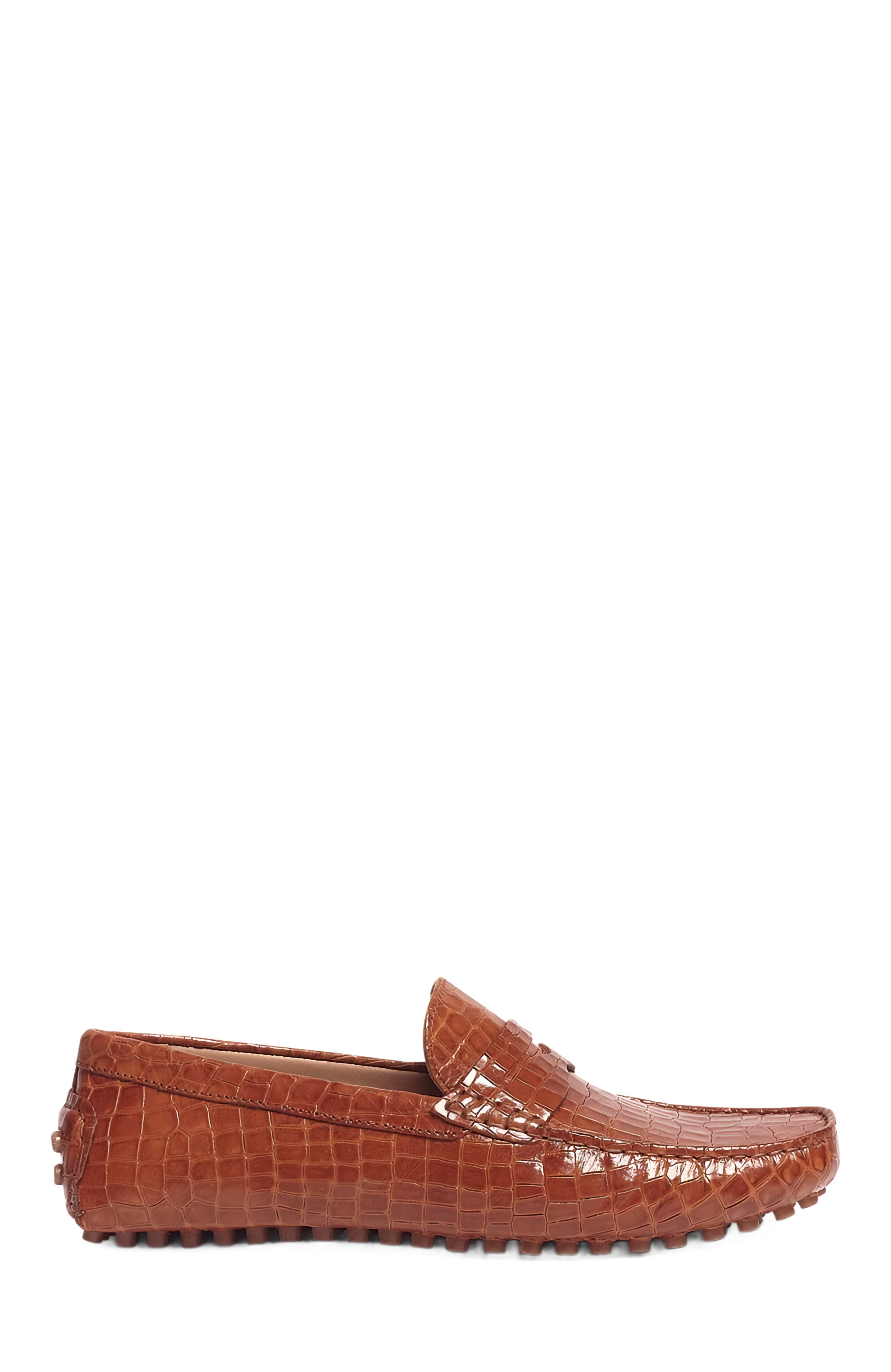 CARLOS SANTANA Ritchie Penny Loafer in Tan Croco 