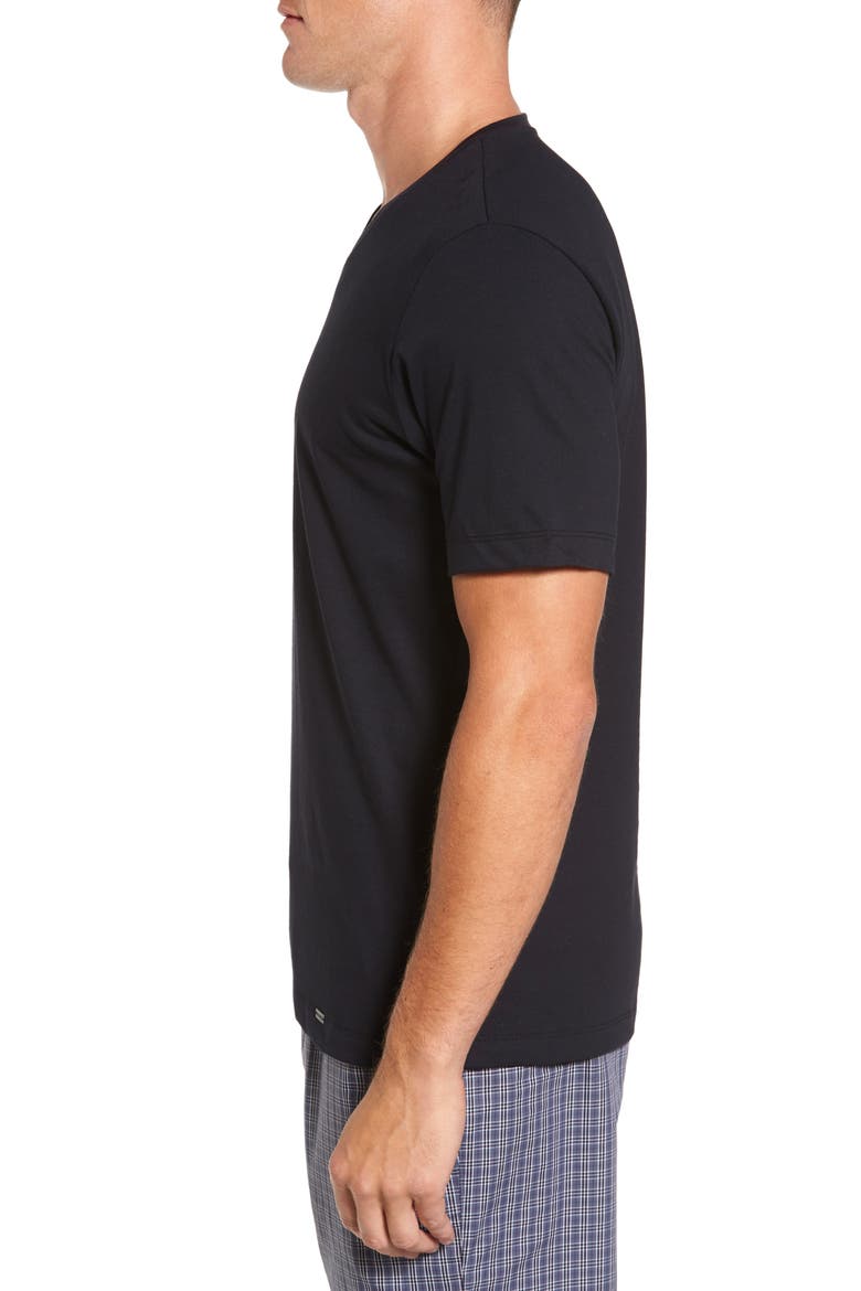 Living Cotton V-Neck T-Shirt, Alternate, color, BLACK