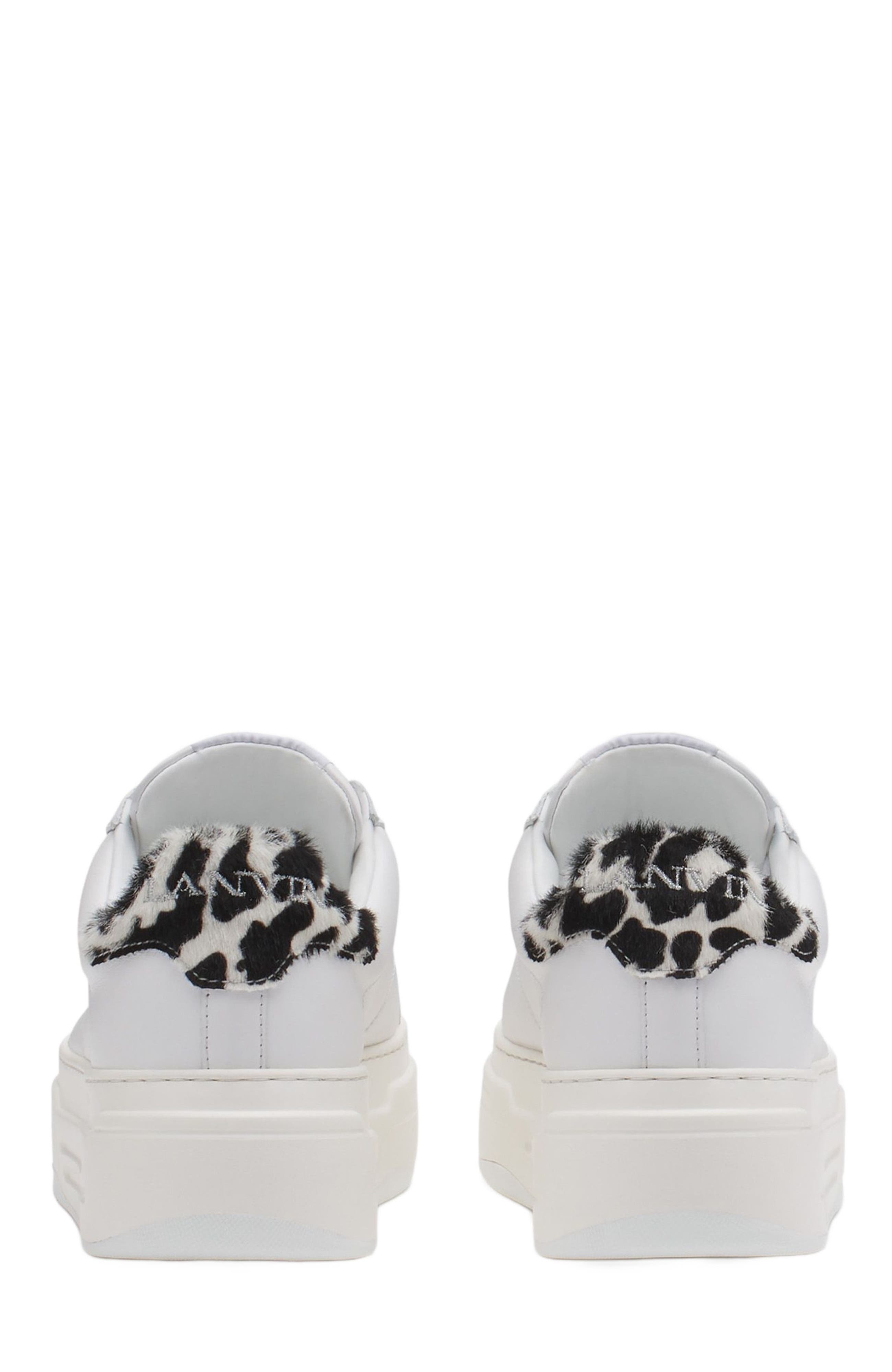 Lanvin WOMEN'S DDB0 LEATHER PLATFORM SNEAKERS, Alternate, color, 