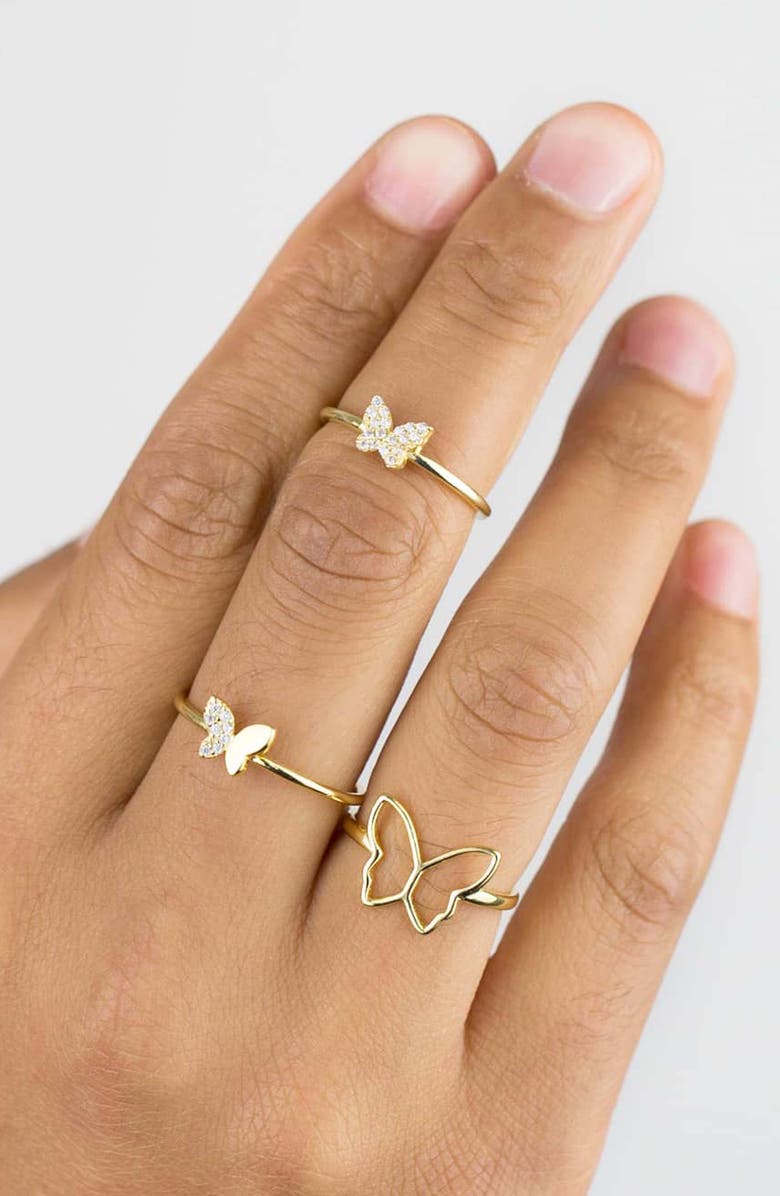 BY ADINA EDEN Adina's Jewels Open Butterfly Ring, Alternate, color, 