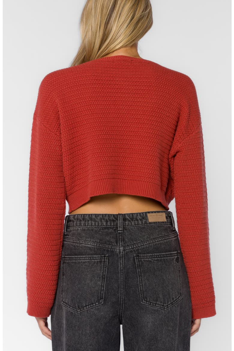 Carla Crop Sweater, Alternate, color, BURNT CORA