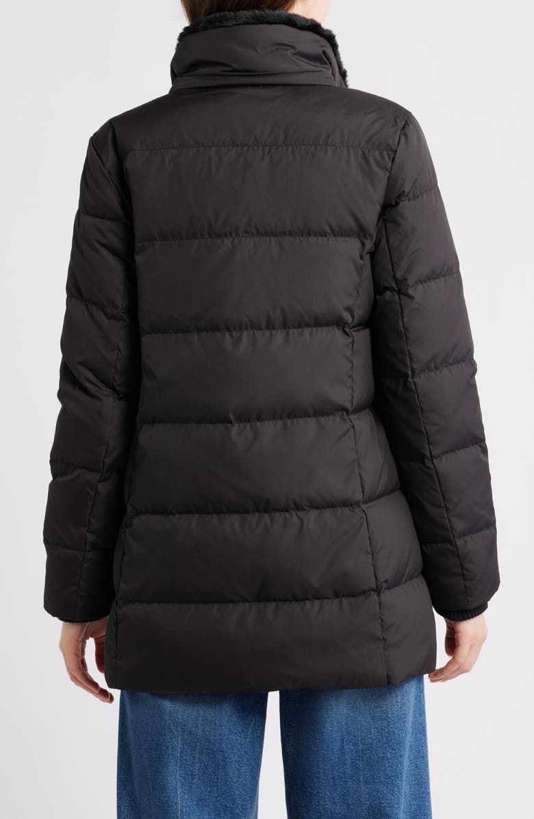 Lauren Ralph Lauren Crest Patch Down 
Feather Fill Hooded Coat, Alternate, color, Black