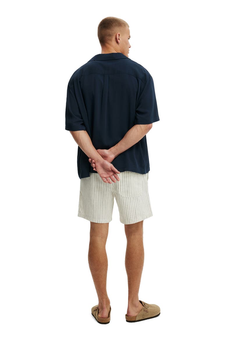 Men's Easy Short, Alternate, color, Bone Pinstripe