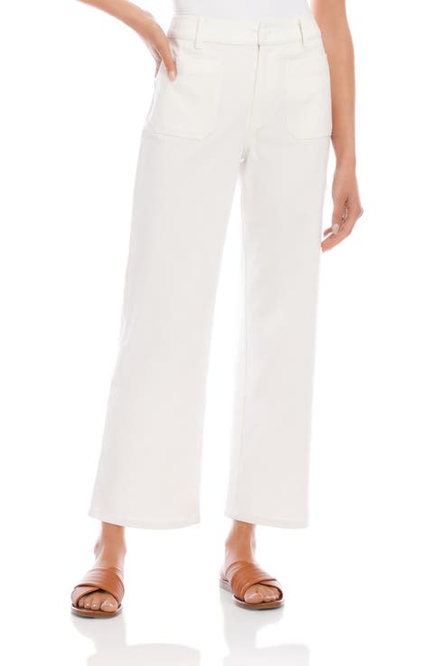 Lauren Patch Pocket Crop Wide Leg Pants (Regular & Petite)
