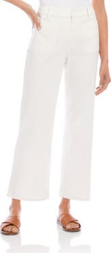 Karen Kane Lauren Patch Pocket Crop Wide Leg Pants