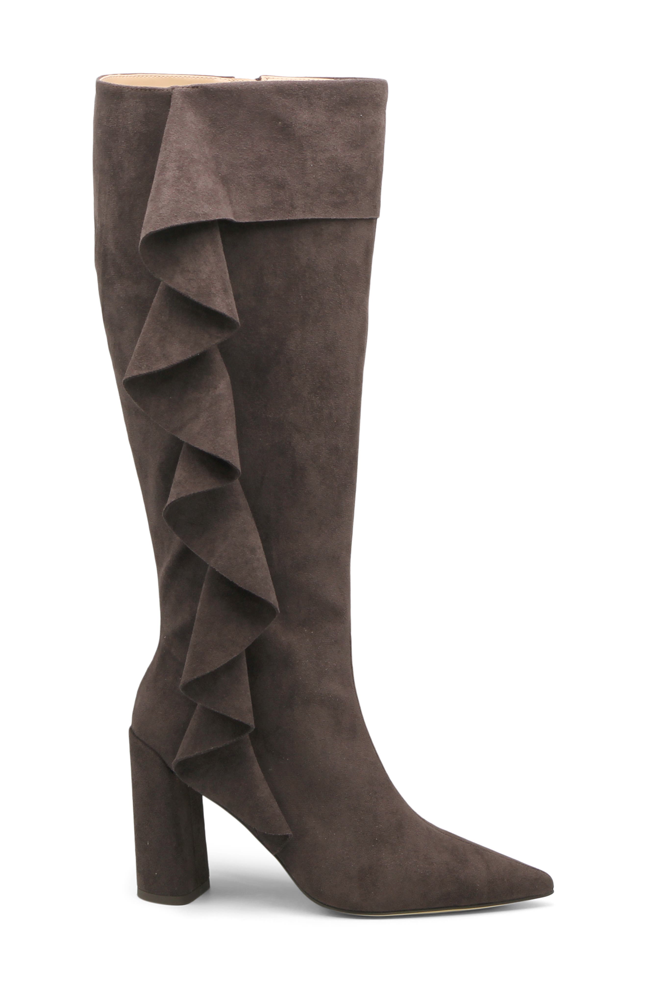 Charles by Charles David Viva Pointed Toe Knee High Boot, Alternate, color, Dark Brown