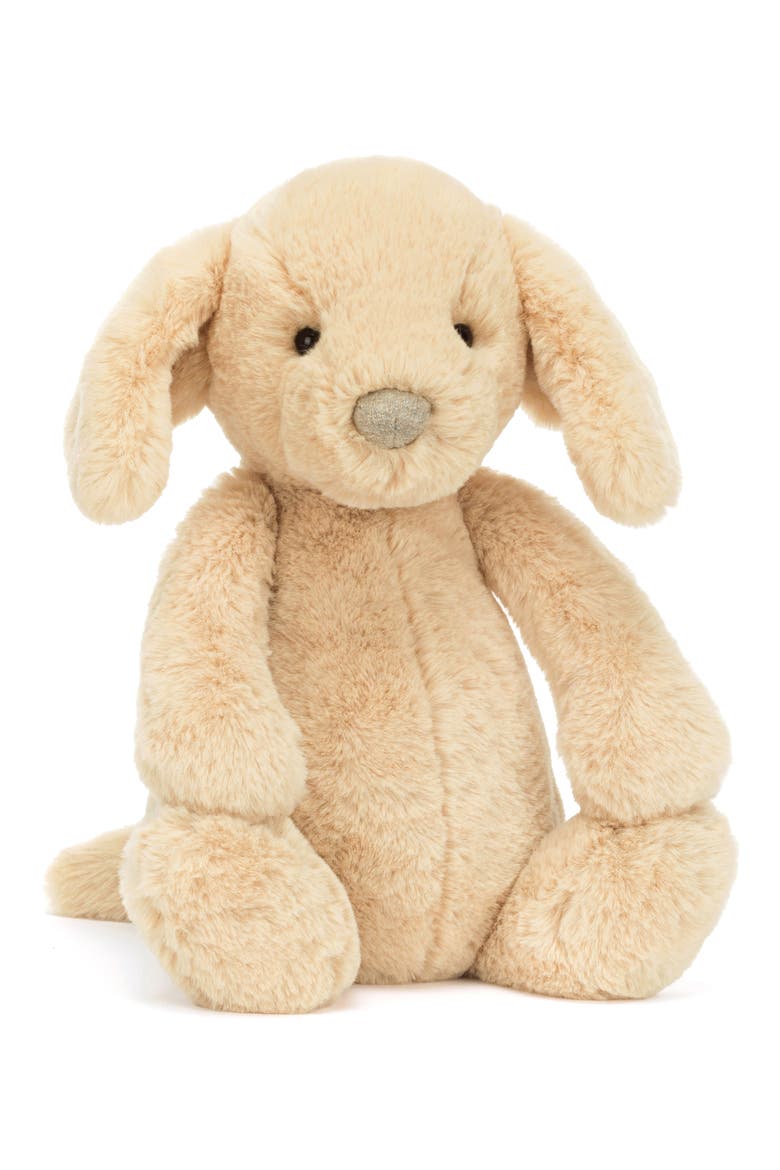 Bashful Luxe Puppy Orlando Stuffed Animal, Main, color, BROWN