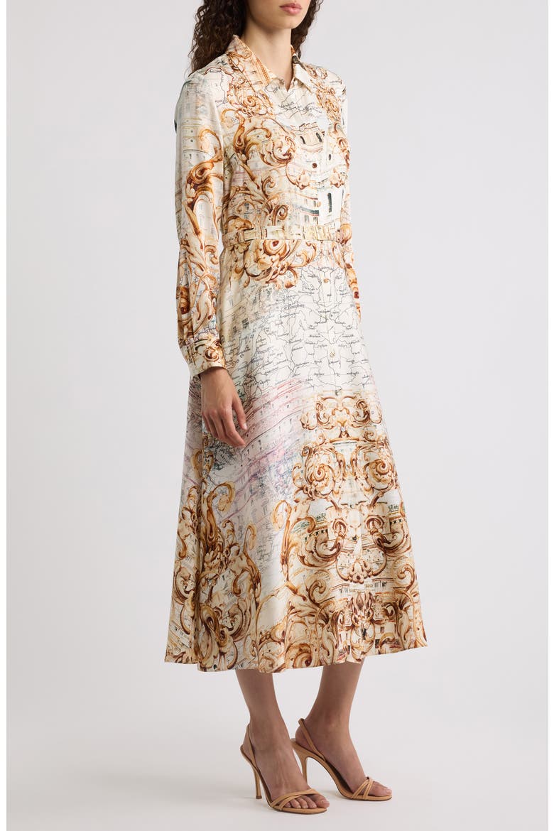 The Seraphine Belted Maxi Shirtdress, Alternate, color, DREAM MAP