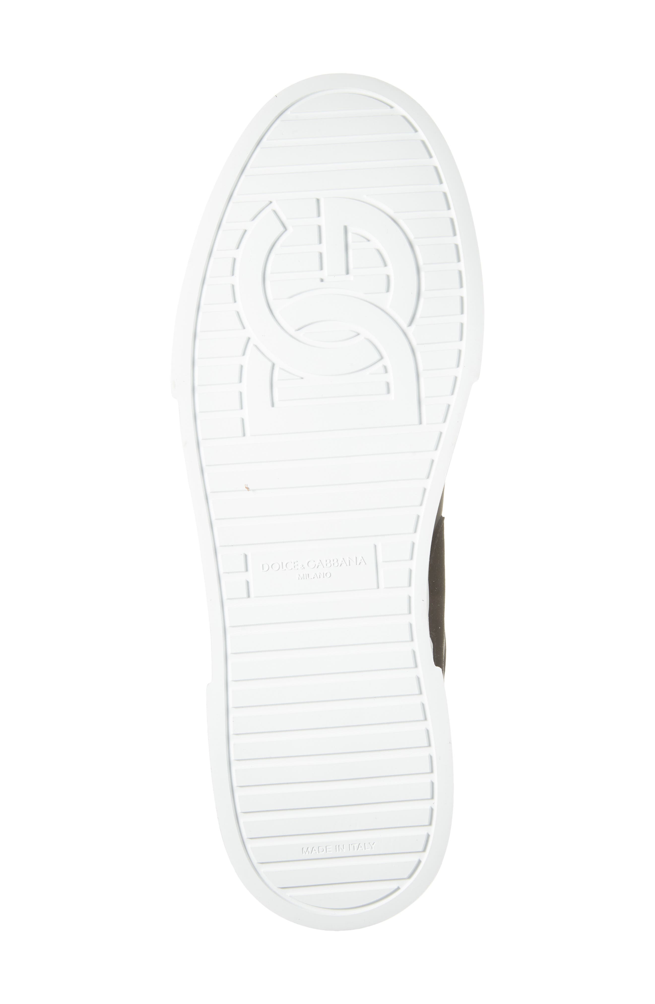 Dolce&Gabbana Mesh 
Leather Sneaker, Alternate, color, 89697-Bianco/ Nero