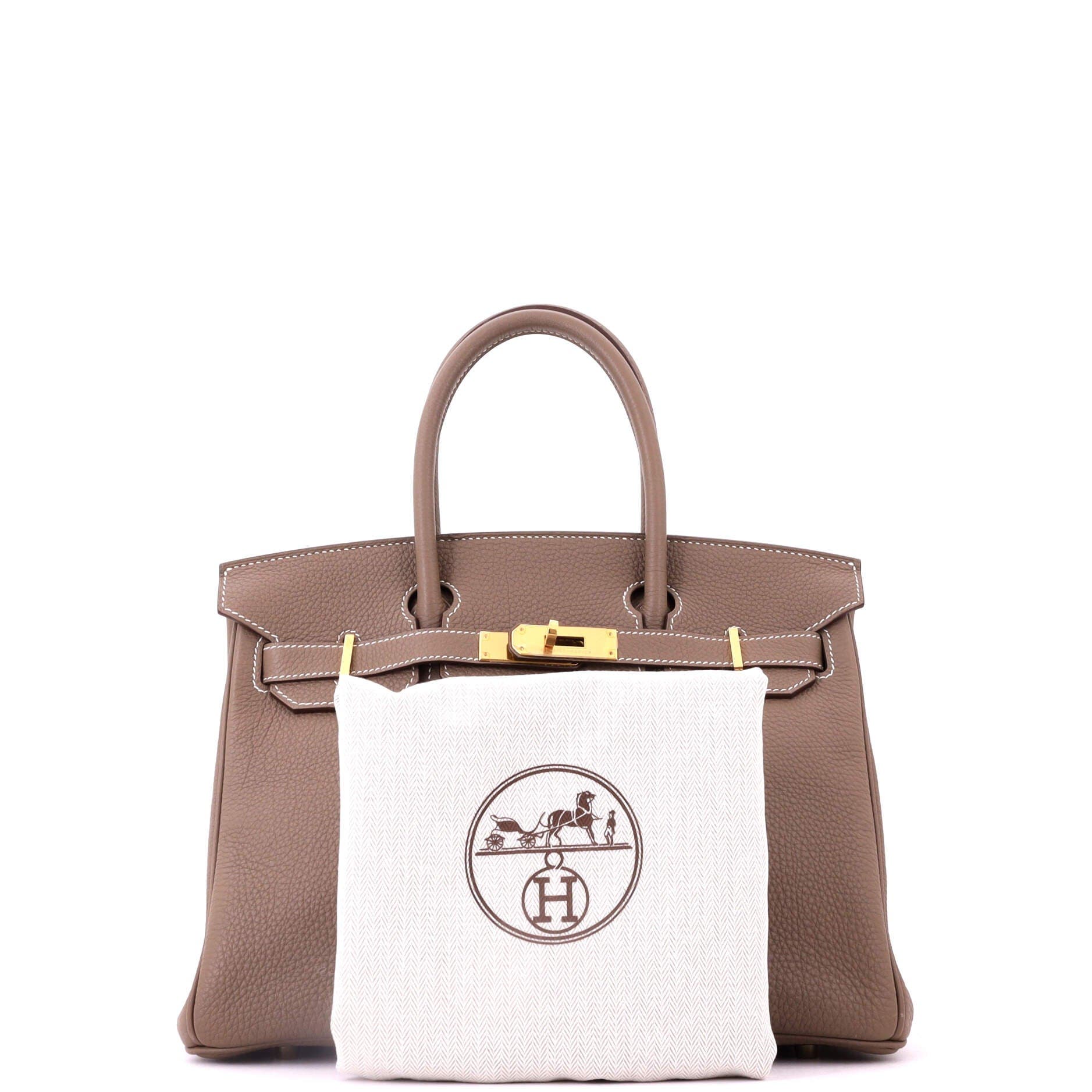Pre-Owned Hermes Birkin Handbag Grey Togo with Gold Hardware 30, Alternate, color, Etoupe
