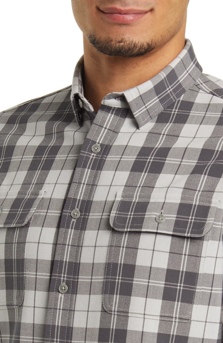 Mizzen+Main Upstate Plaid Stretch Flannel Button-Up Shirt, Alternate, color,