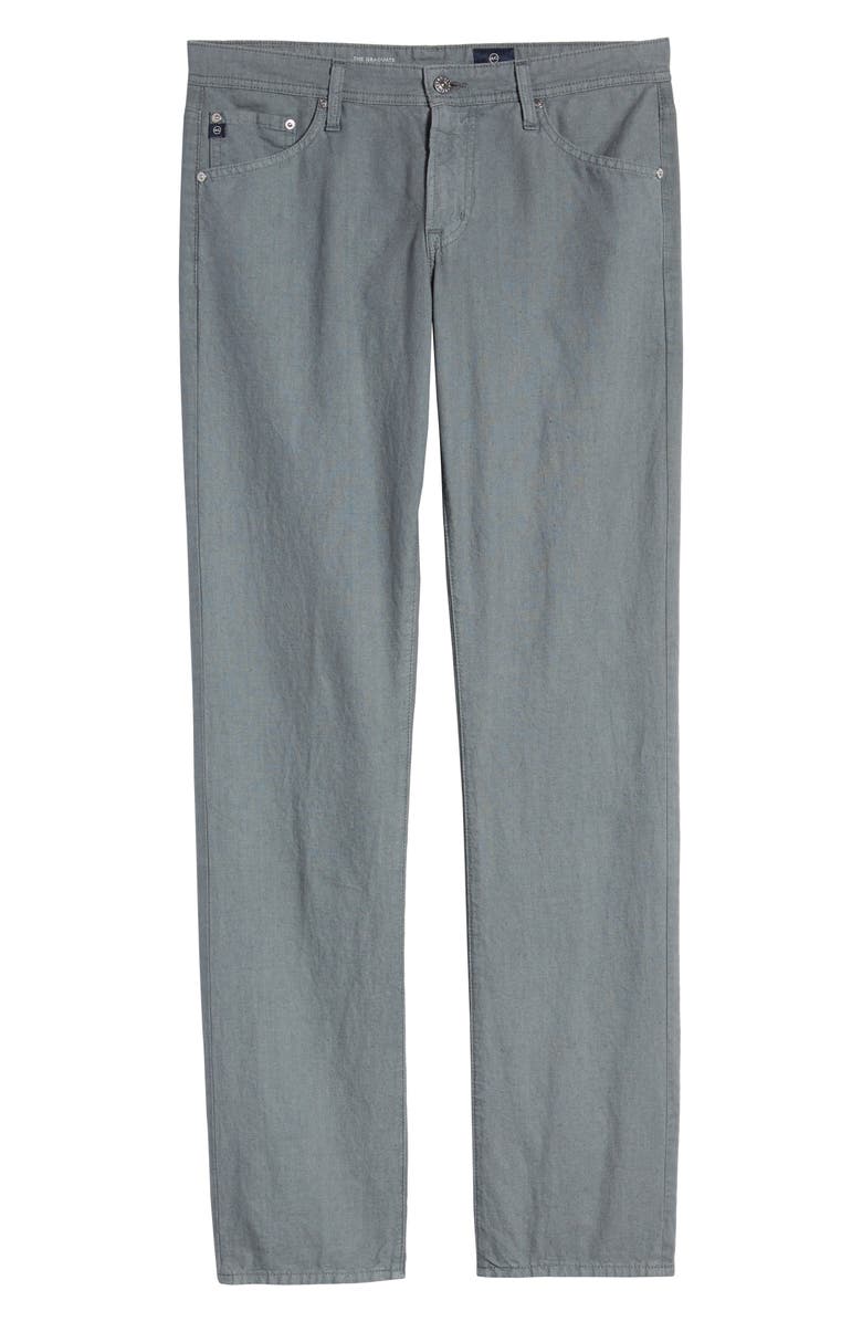 AG Graduate Slim Straight Leg Linen Blend Pants, Alternate, color,