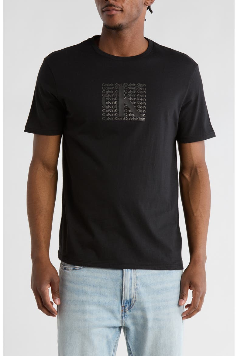 Puff Box Cotton Graphic T-Shirt, Main, color, BLACK