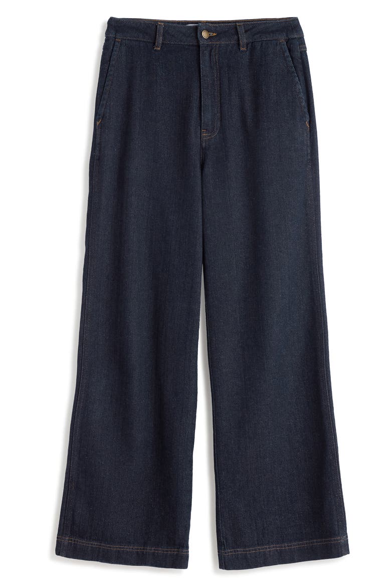 Sennen Cove High Waist Wide Leg Jeans, Alternate, color, DARK WASH GRAIN