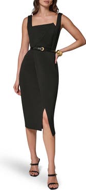 Donna Karan New York Faux Wrap Sheath Dress