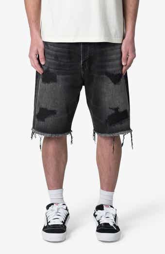 mnml Elongated Ripped Denim Shorts
