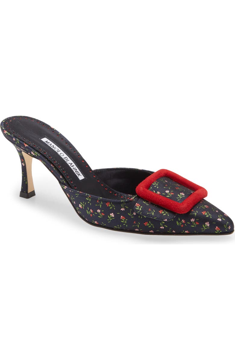 Manolo Blahnik Maysalebi Floral Pointed Toe Mule, Main, color,