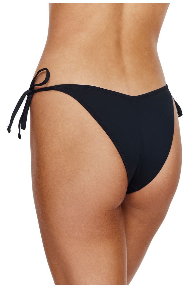 Midnight Side Tie Bikini Bottom - Low Rise, Alternate, color, Black