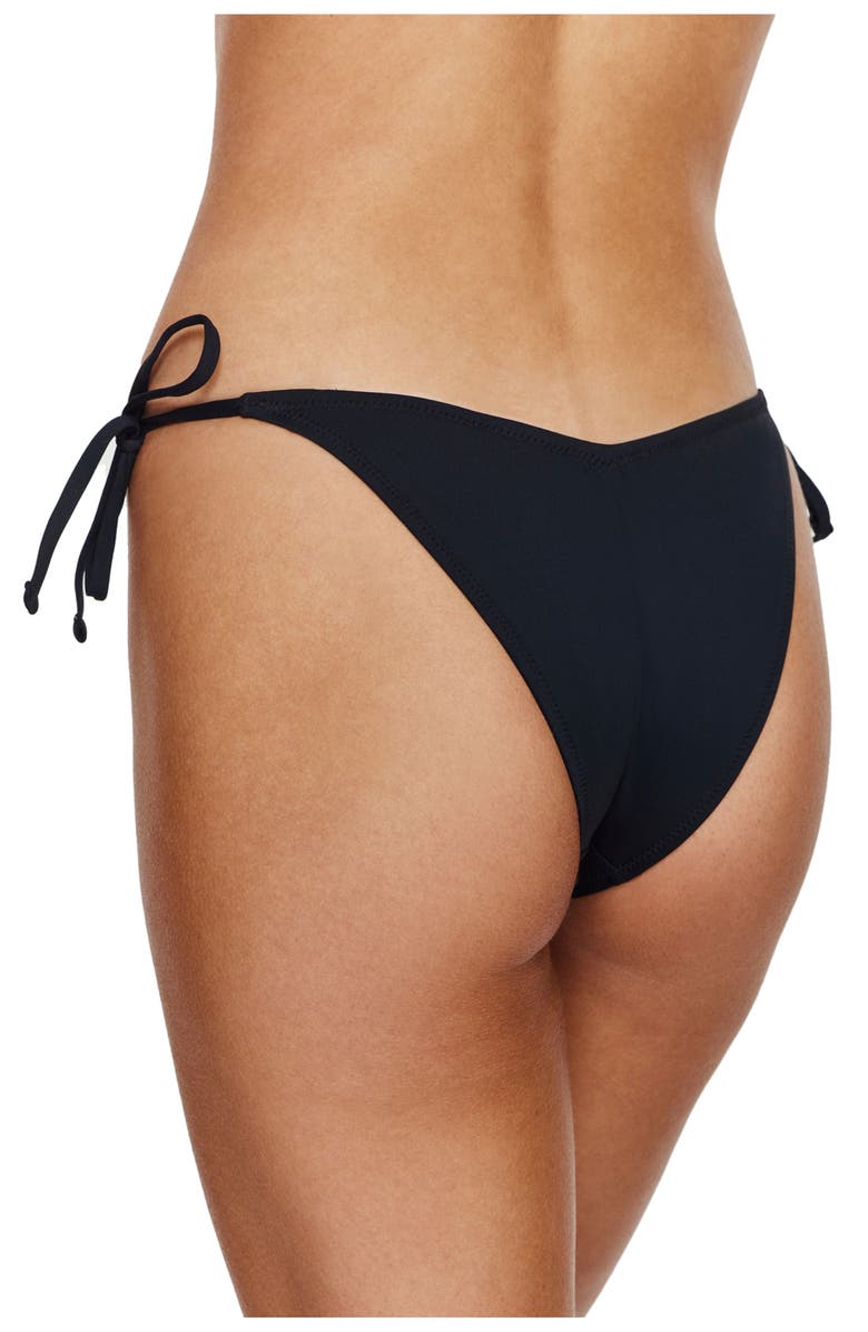 Flirtt Gottex Midnight Side Tie Bikini Bottom - Low Rise, Alternate, color, Black