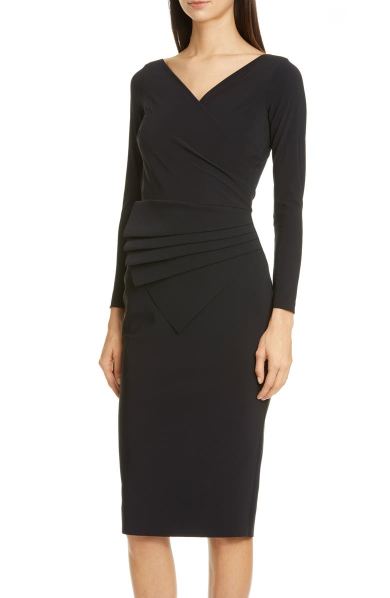 Chiara Boni La Petite Robe Kaya Long Sleeve Ruffle Cocktail Dress, Alternate, color, 