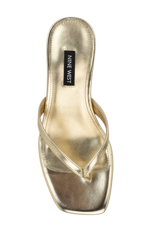 Nine West Andela Flip Flop In Gold