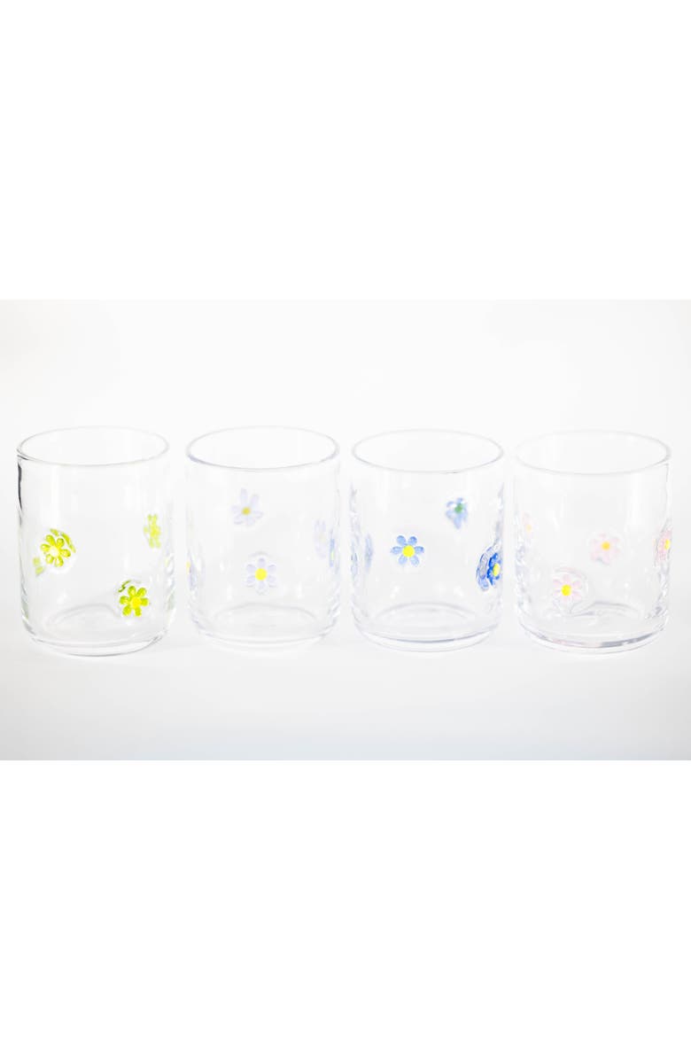 Jeanne Fitz Assorted Flowers Icon Glasses, Set of 4, Main, color, Multi