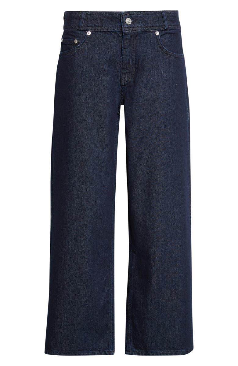 Sandy Liang Thesis Ankle Wide Leg Jeans, Main, color, Indigo